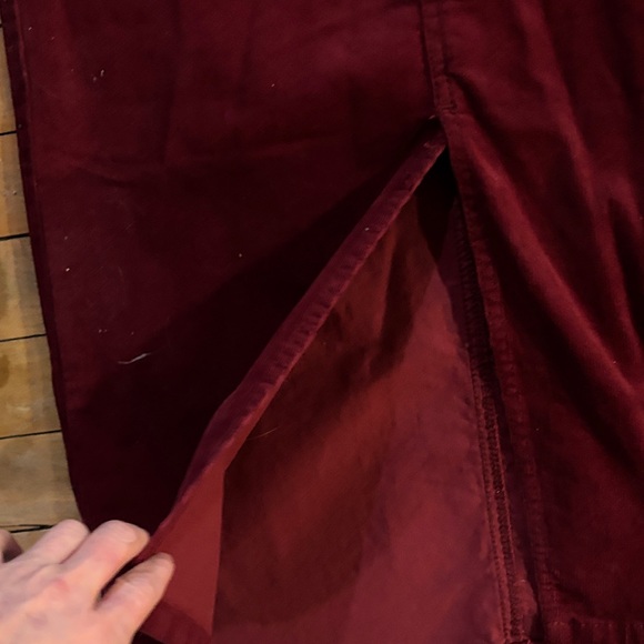 NWOT Maroon Women's Corduroy Pencil  Skirt - Picture 2 of 6